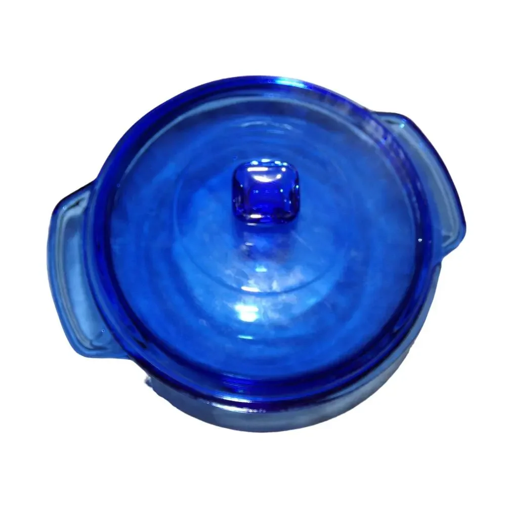 Anchor Hocking Pre 1970 cobalt blue 1 1/2 Quart casserole‎ Mint